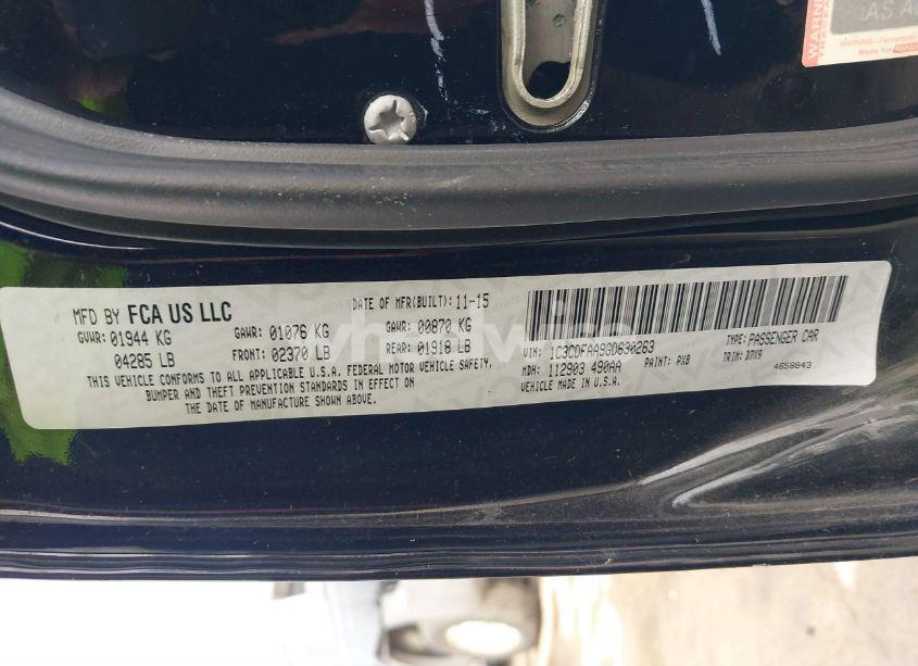 Photo 9 of 2016 Dodge Dart SE (VIN 1C3CDFAA9GD630263)