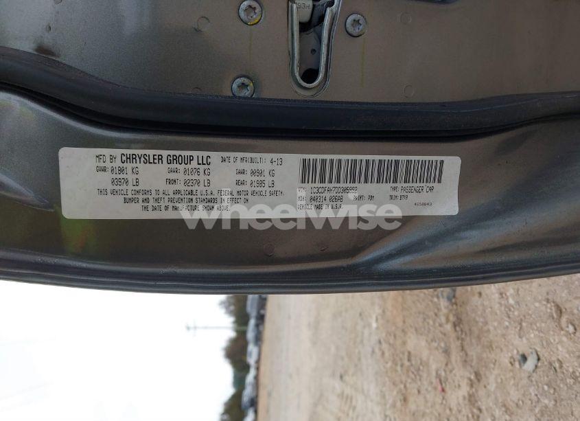 Photo 9 of 2013 Dodge Dart AERO (VIN 1C3CDFAH7DD305992)