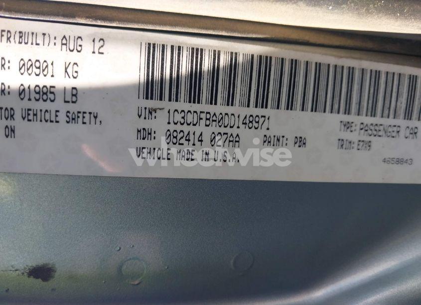 Photo 9 of 2013 Dodge Dart SXT (VIN 1C3CDFBA0DD148971)