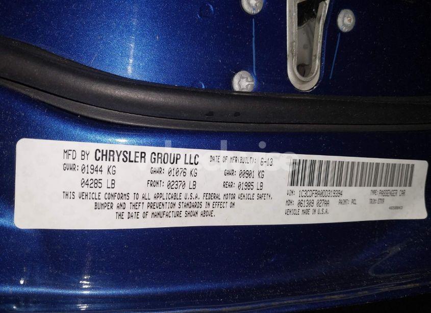 Photo 9 of 2013 Dodge Dart SXT (VIN 1C3CDFBA0DD319394)