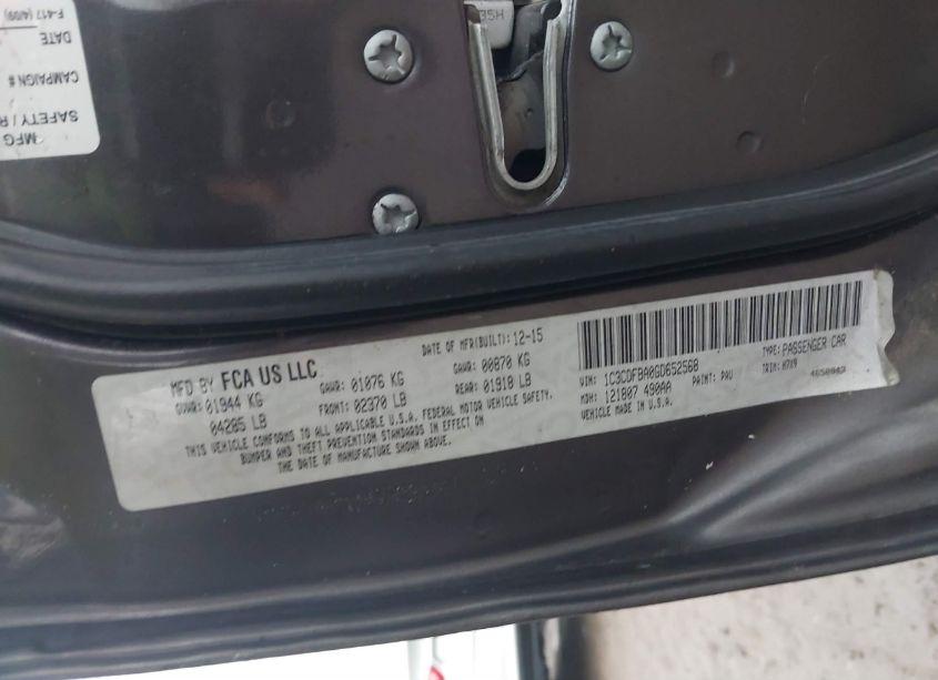 Photo 9 of 2016 Dodge Dart SXT (VIN 1C3CDFBA0GD652568)