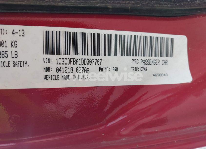 Photo 9 of 2013 Dodge Dart SXT (VIN 1C3CDFBA1DD307707)