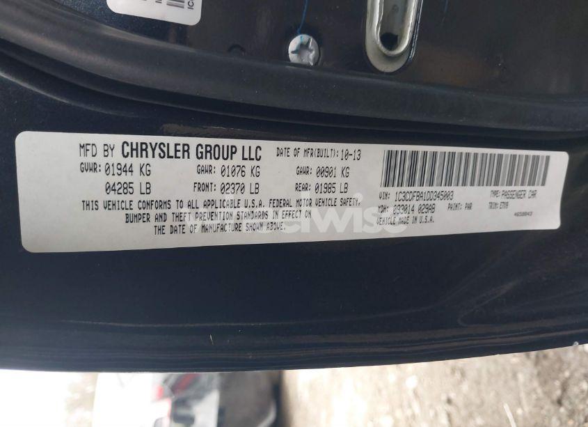 Photo 9 of 2013 Dodge Dart SXT (VIN 1C3CDFBA1DD345003)