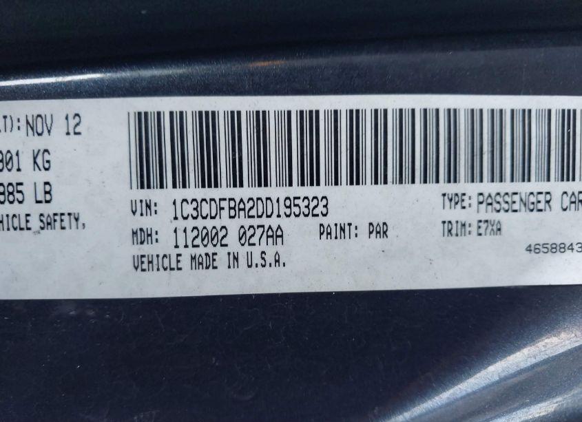 Photo 9 of 2013 Dodge Dart SXT (VIN 1C3CDFBA2DD195323)