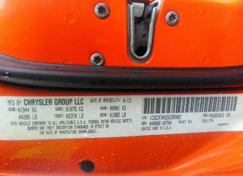 Photo 9 of 2013 Dodge Dart SXT (VIN 1C3CDFBA2DD295082)