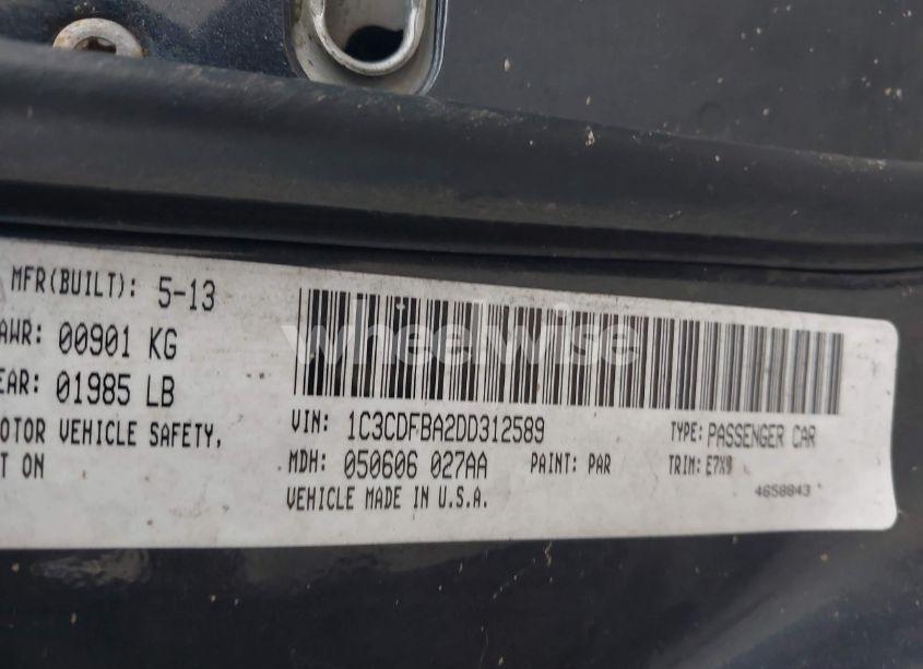 Photo 9 of 2013 Dodge Dart SXT (VIN 1C3CDFBA2DD312589)