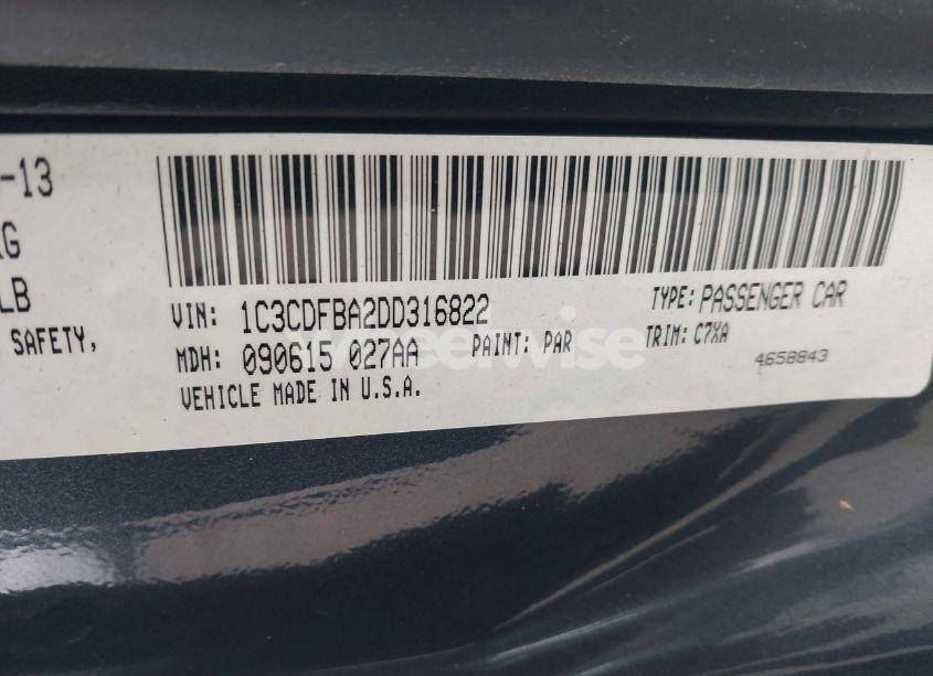 Photo 9 of 2013 Dodge Dart SXT (VIN 1C3CDFBA2DD316822)