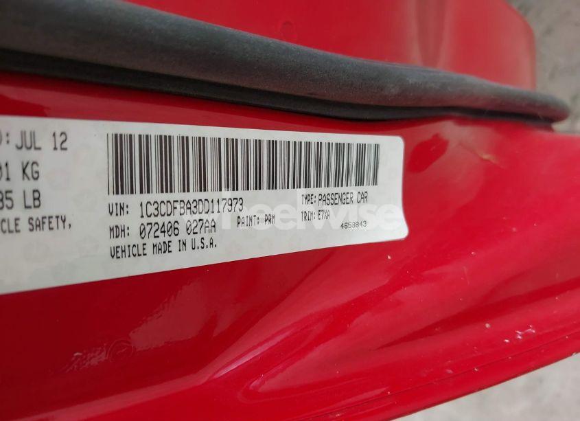 Photo 9 of 2013 Dodge Dart SXT (VIN 1C3CDFBA3DD117973)