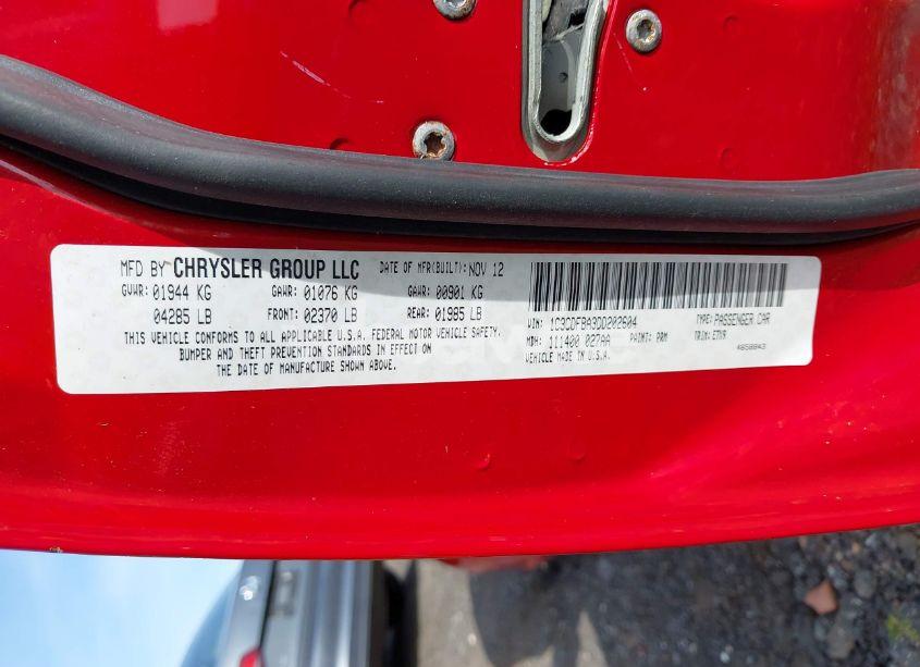 Photo 9 of 2013 Dodge Dart SXT (VIN 1C3CDFBA3DD202604)