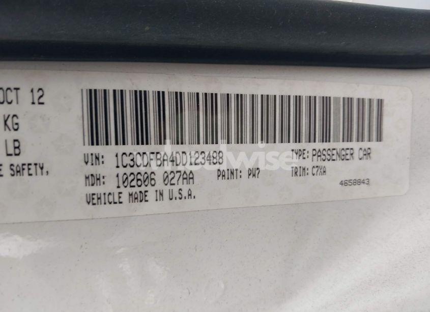 Photo 9 of 2013 Dodge Dart RALLYE (VIN 1C3CDFBA4DD123488)