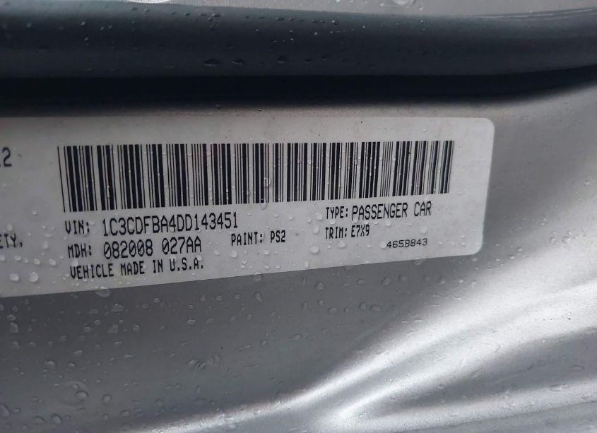 Photo 9 of 2013 Dodge Dart SXT (VIN 1C3CDFBA4DD143451)