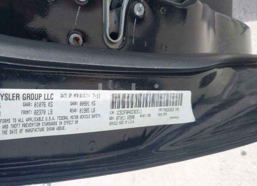 Photo 9 of 2013 Dodge Dart SXT (VIN 1C3CDFBA4DD323111)