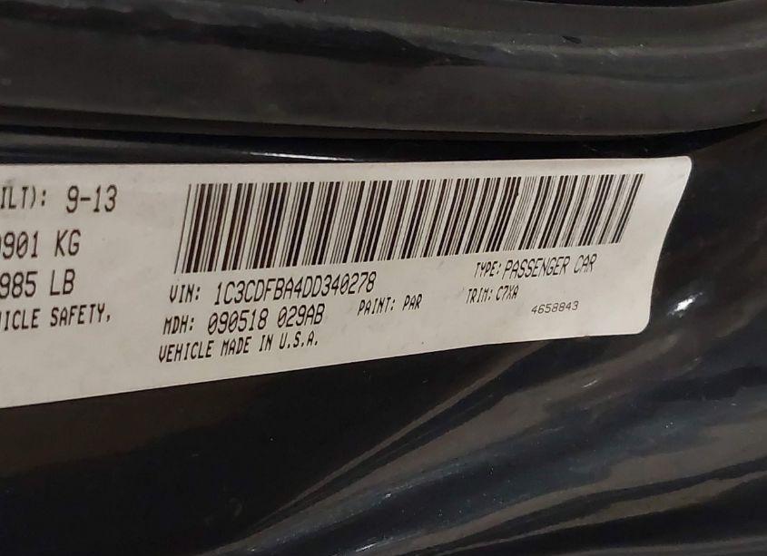 Photo 8 of 2013 Dodge Dart SXT (VIN 1C3CDFBA4DD340278)