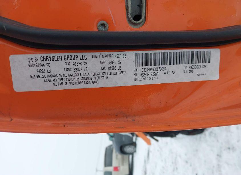 Photo 9 of 2013 Dodge Dart RALLYE (VIN 1C3CDFBA6DD171686)