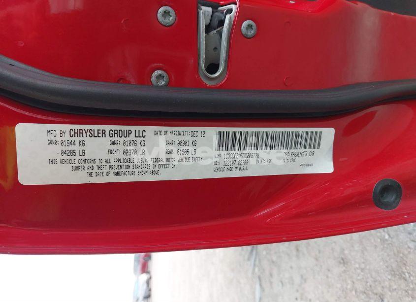 Photo 9 of 2013 Dodge Dart RALLYE (VIN 1C3CDFBA6DD208770)