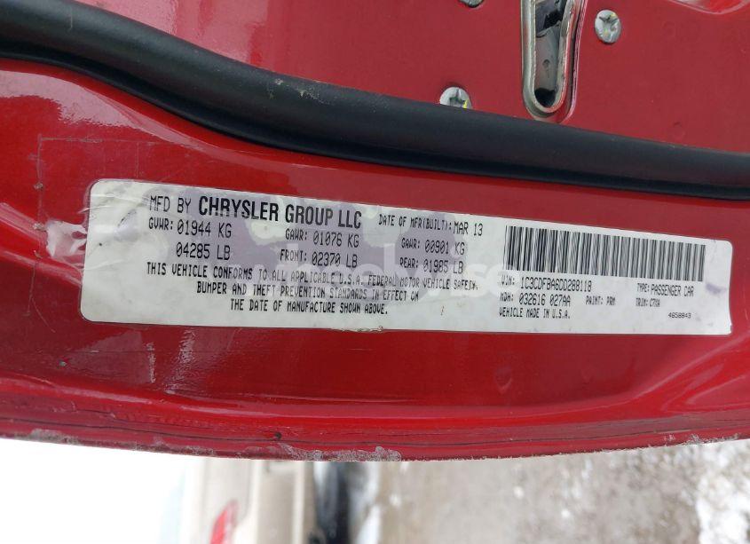 Photo 9 of 2013 Dodge Dart SXT (VIN 1C3CDFBA6DD288118)