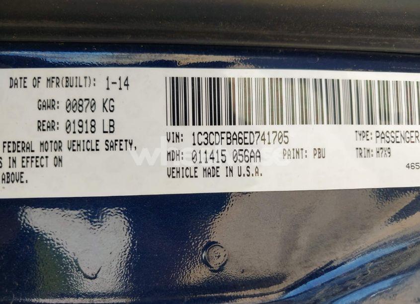 Photo 9 of 2014 Dodge Dart SXT (VIN 1C3CDFBA6ED741705)