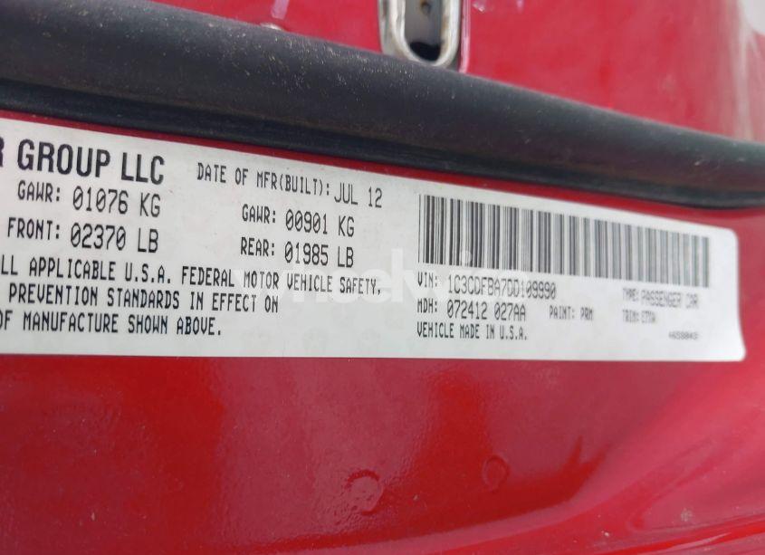 Photo 9 of 2013 Dodge Dart SXT (VIN 1C3CDFBA7DD109990)