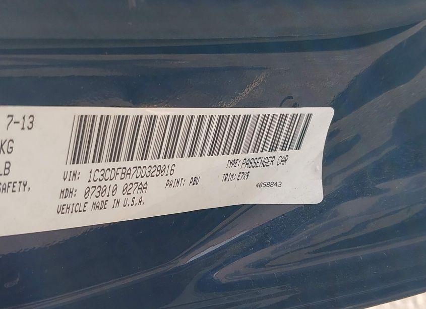 Photo 9 of 2013 Dodge Dart SXT (VIN 1C3CDFBA7DD329016)