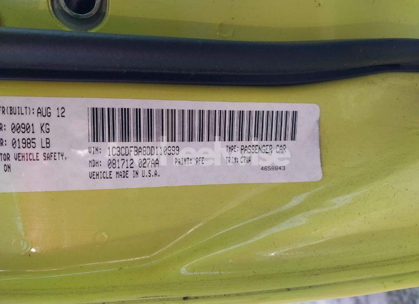 Photo 9 of 2013 Dodge Dart RALLYE (VIN 1C3CDFBA8DD110999)