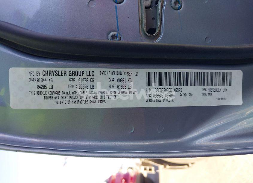 Photo 9 of 2013 Dodge Dart SXT (VIN 1C3CDFBA8DD148975)