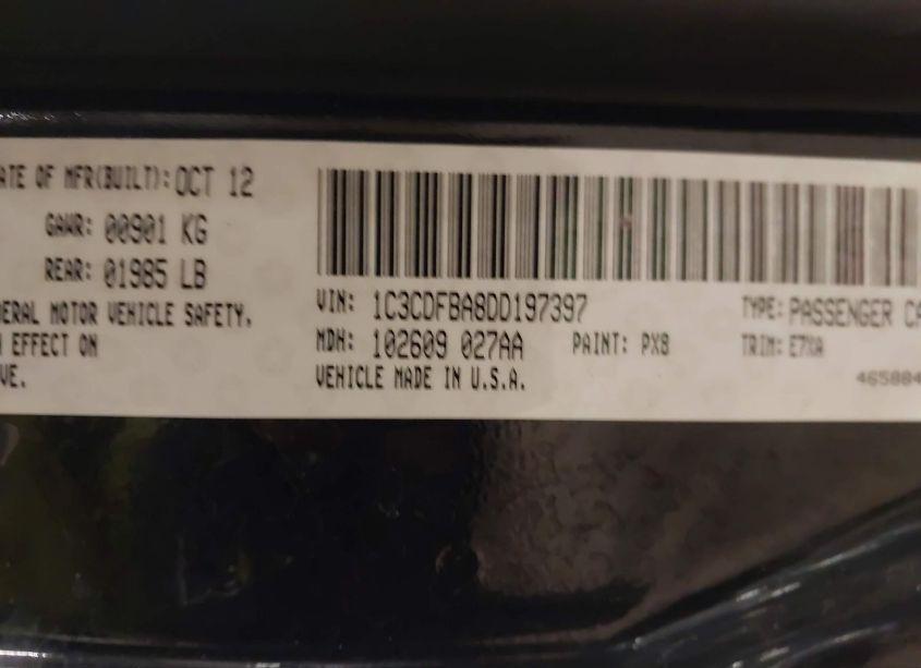 Photo 8 of 2013 Dodge Dart SXT (VIN 1C3CDFBA8DD197397)