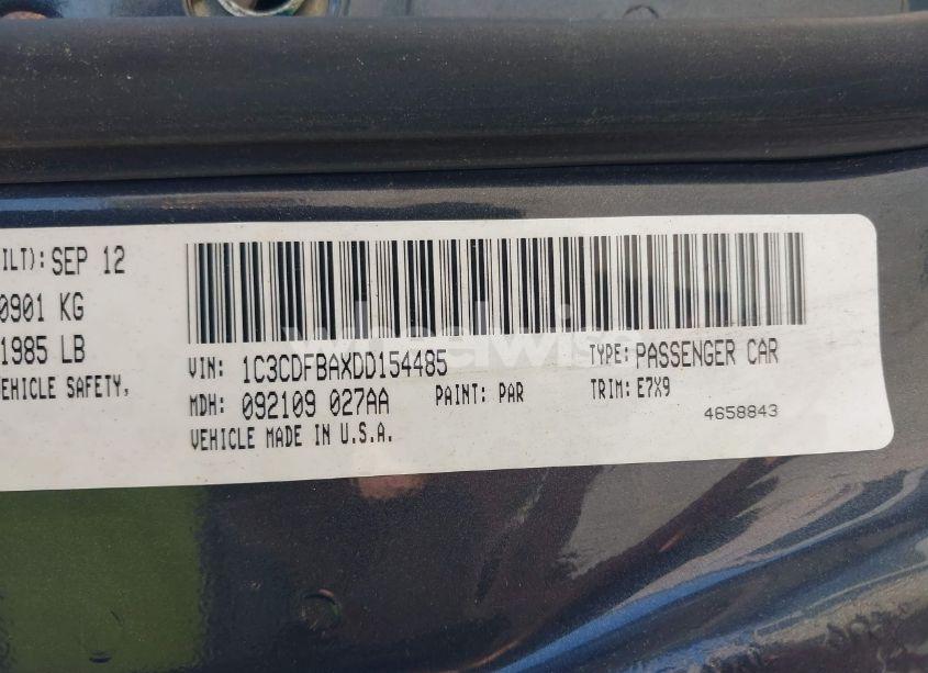 Photo 9 of 2013 Dodge Dart SXT (VIN 1C3CDFBAXDD154485)