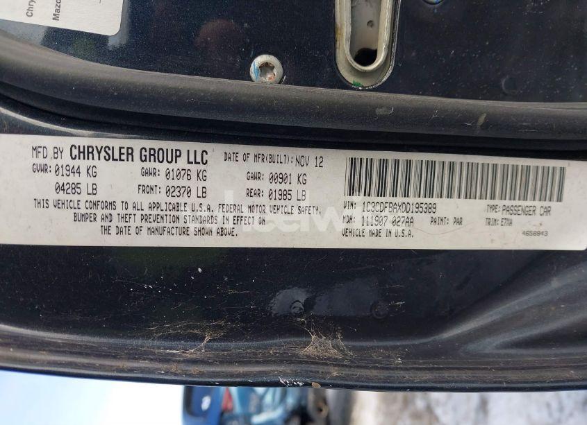 Photo 9 of 2013 Dodge Dart SXT (VIN 1C3CDFBAXDD195389)