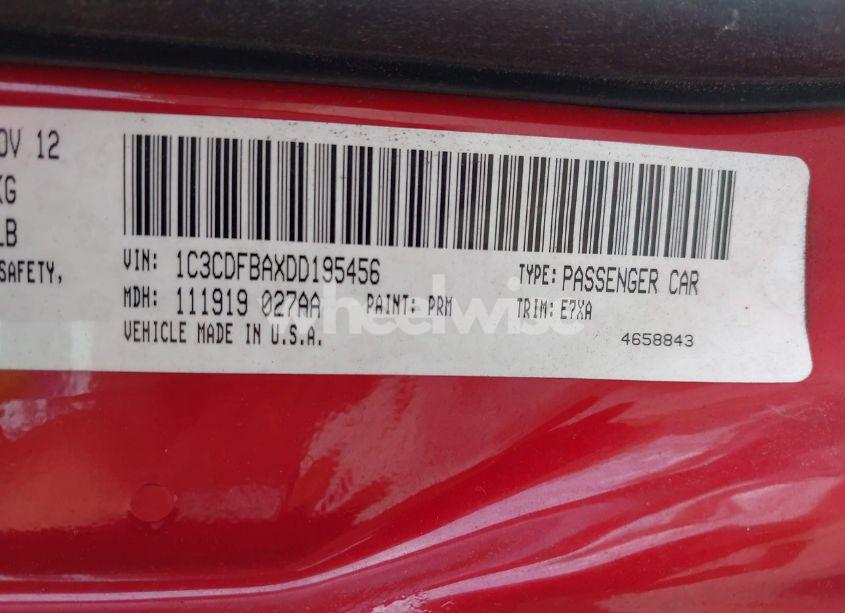 Photo 9 of 2013 Dodge Dart SXT (VIN 1C3CDFBAXDD195456)