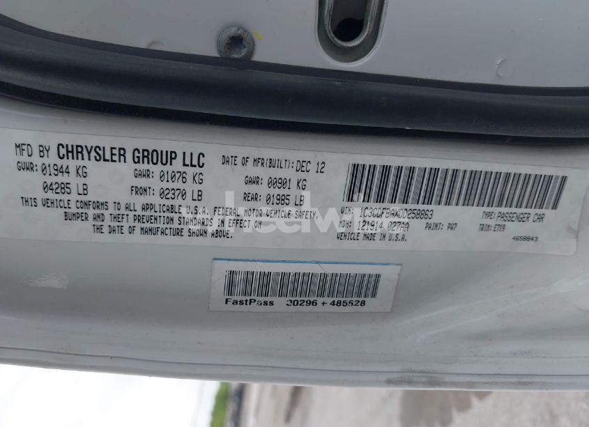 Photo 9 of 2013 Dodge Dart SXT/RALLYE (VIN 1C3CDFBAXDD258863)