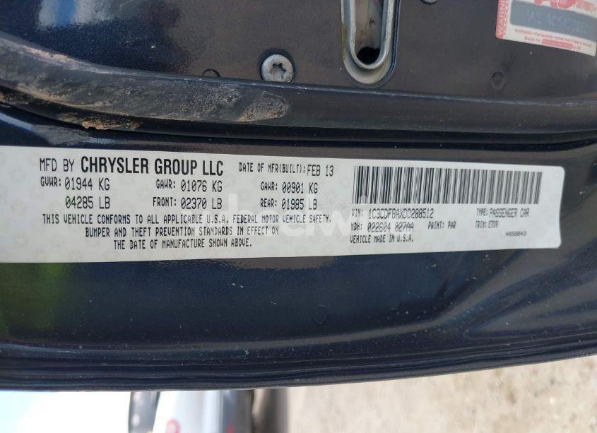 Photo 9 of 2013 Dodge Dart SXT (VIN 1C3CDFBAXDD288512)