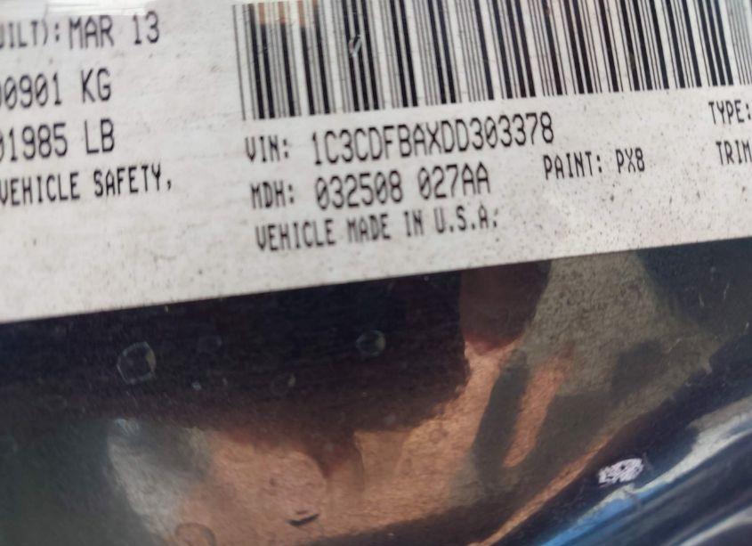 Photo 9 of 2013 Dodge Dart SXT (VIN 1C3CDFBAXDD303378)