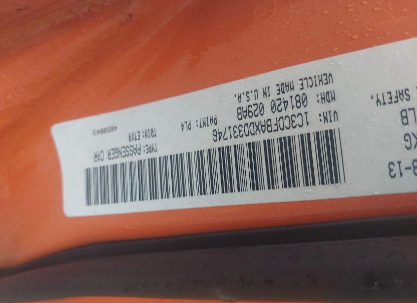 Photo 9 of 2013 Dodge Dart SXT (VIN 1C3CDFBAXDD331746)