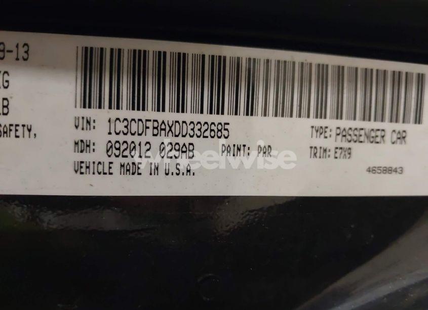 Photo 9 of 2013 Dodge Dart SXT (VIN 1C3CDFBAXDD332685)