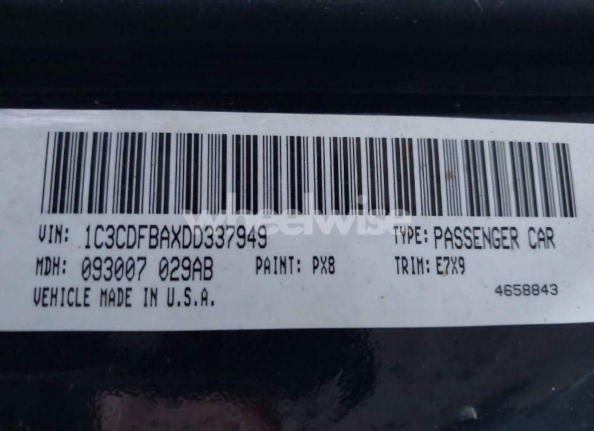 Photo 9 of 2013 Dodge Dart SXT (VIN 1C3CDFBAXDD337949)