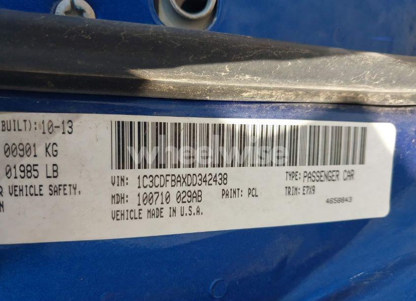 Photo 9 of 2013 Dodge Dart SXT (VIN 1C3CDFBAXDD342438)