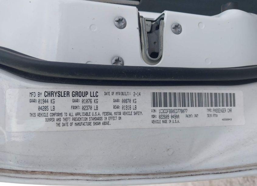 Photo 9 of 2014 Dodge Dart SXT (VIN 1C3CDFBB0ED778077)