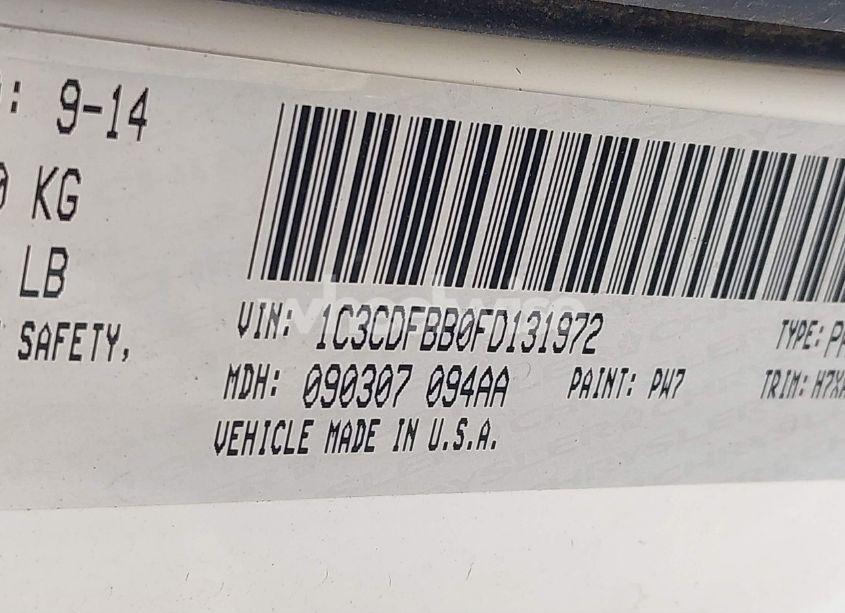 Photo 9 of 2015 Dodge Dart SXT (VIN 1C3CDFBB0FD131972)