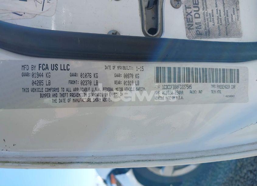 Photo 9 of 2015 Dodge Dart SXT (VIN 1C3CDFBB0FD227505)