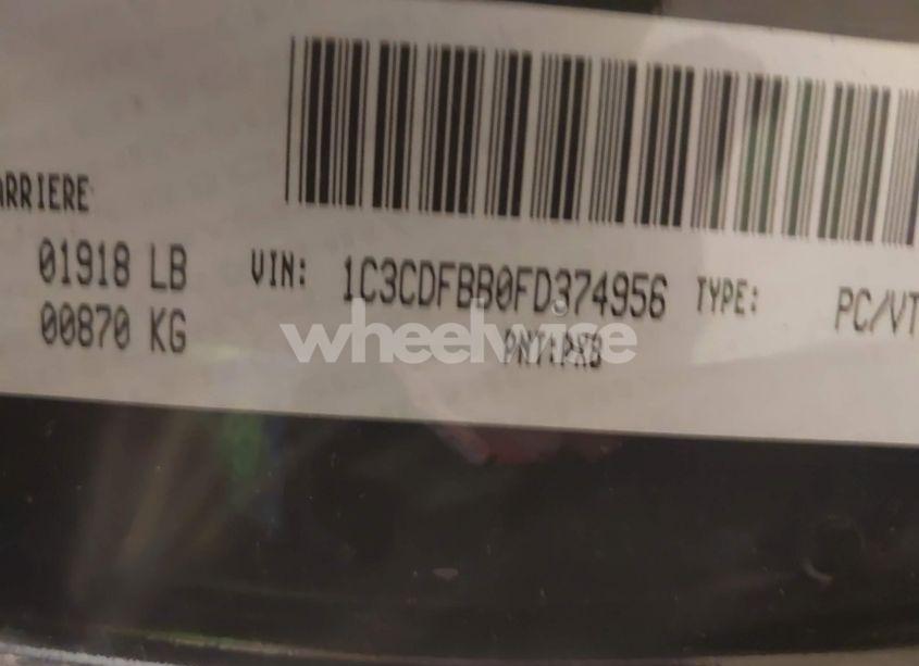 Photo 9 of 2015 Dodge Dart SXT (VIN 1C3CDFBB0FD374956)