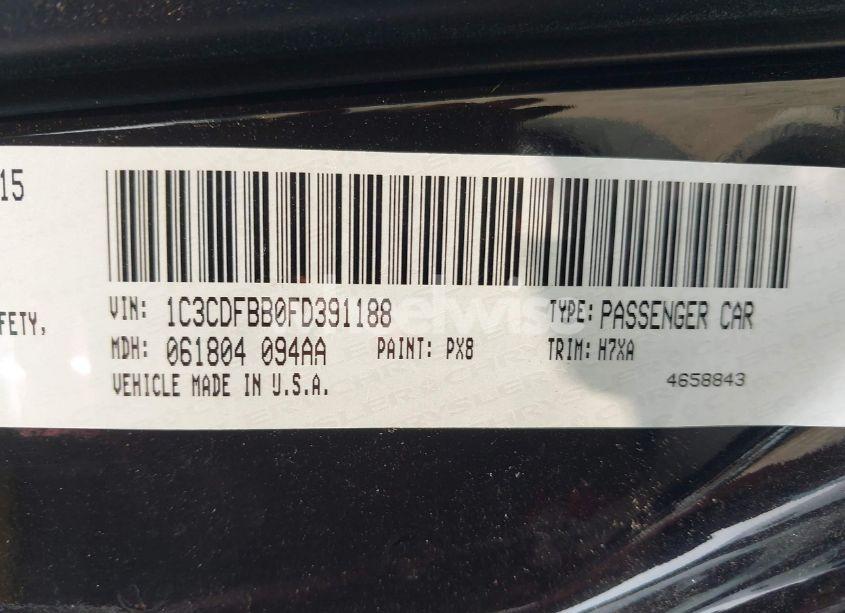 Photo 9 of 2015 Dodge Dart SXT (VIN 1C3CDFBB0FD391188)