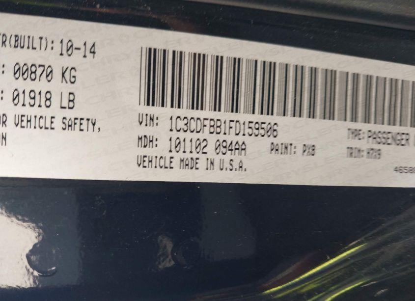 Photo 9 of 2015 Dodge Dart SXT (VIN 1C3CDFBB1FD159506)