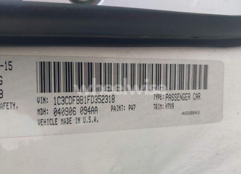 Photo 9 of 2015 Dodge Dart SXT (VIN 1C3CDFBB1FD352318)