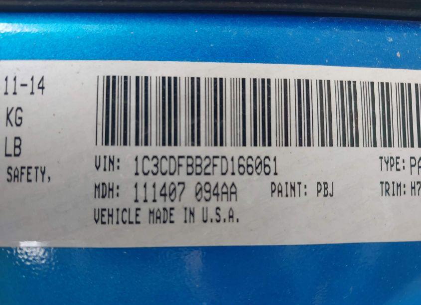 Photo 9 of 2015 Dodge Dart SXT (VIN 1C3CDFBB2FD166061)