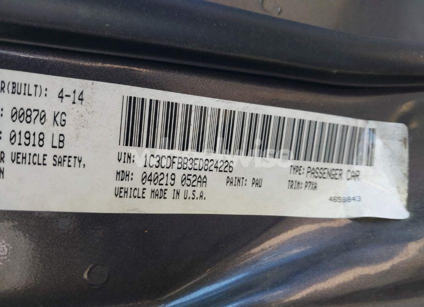 Photo 9 of 2014 Dodge Dart SXT (VIN 1C3CDFBB3ED824226)