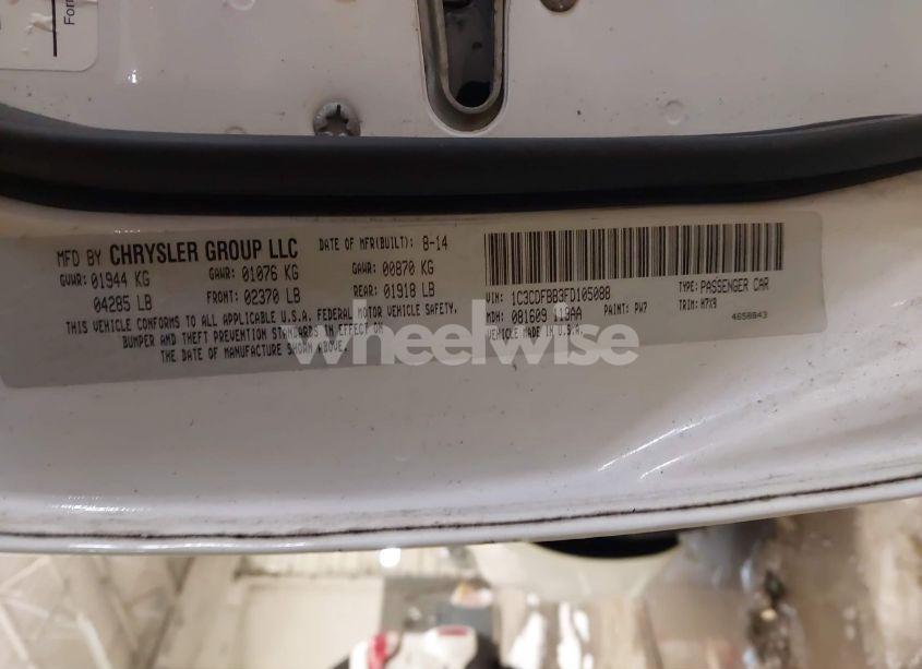 Photo 9 of 2015 Dodge Dart SXT (VIN 1C3CDFBB3FD105088)