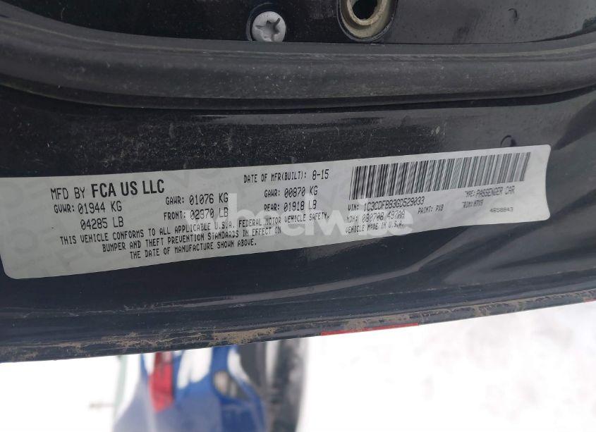 Photo 9 of 2016 Dodge Dart SXT (VIN 1C3CDFBB3GD529033)