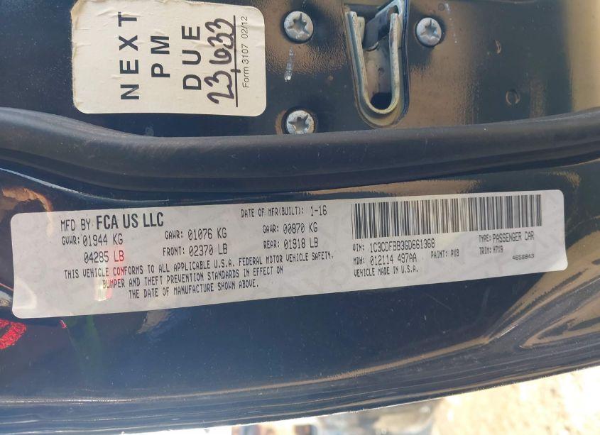 Photo 9 of 2016 Dodge Dart SXT (VIN 1C3CDFBB3GD661368)