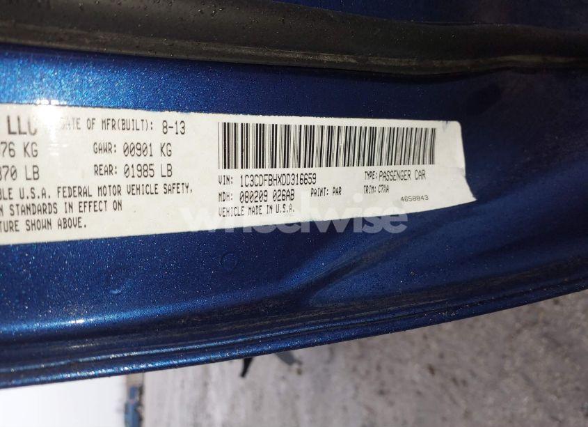 Photo 9 of 2014 Dodge Dart SXT (VIN 1C3CDFBB4ED755191)