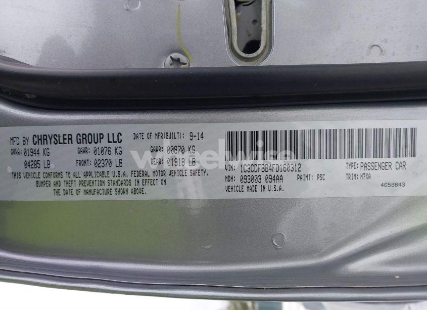 Photo 9 of 2015 Dodge Dart SXT (VIN 1C3CDFBB4FD160312)